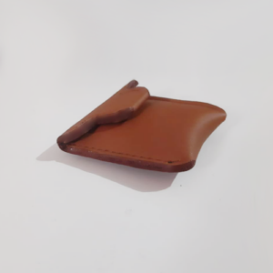 Monedero de cuero ultra delgado Crema